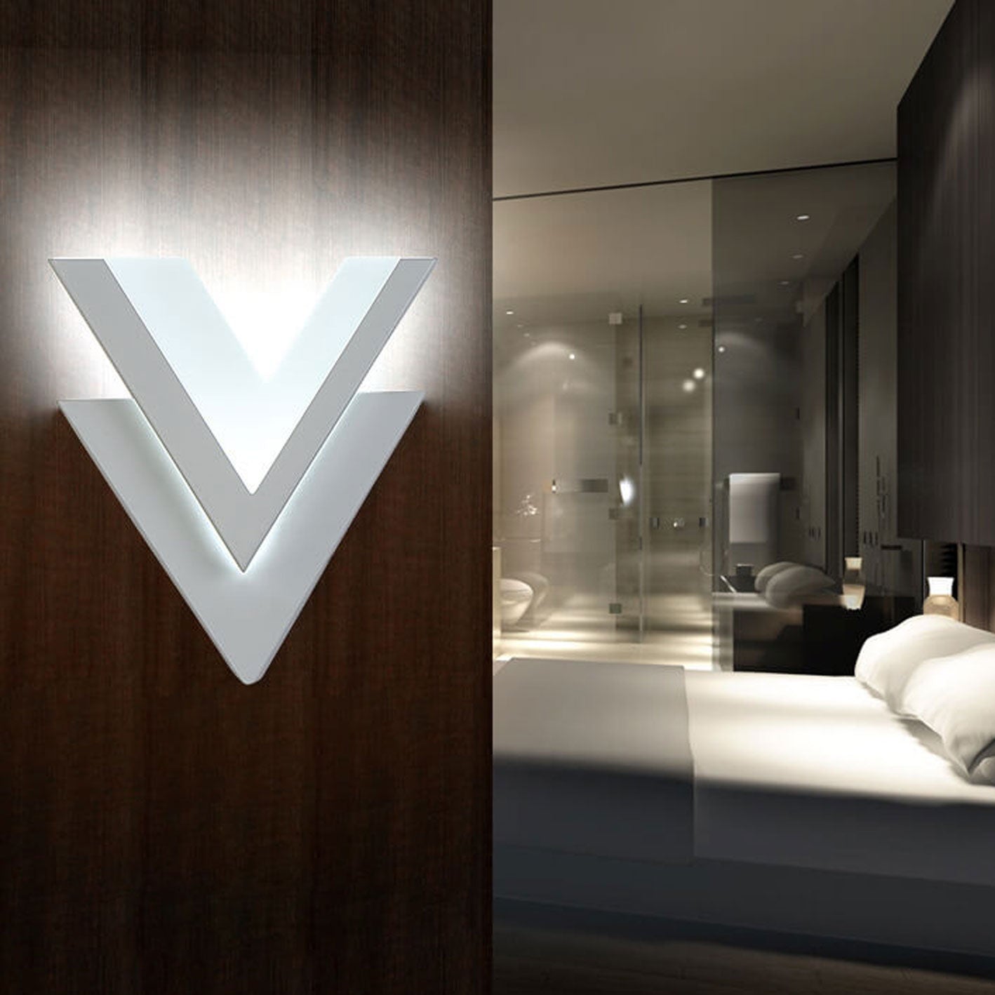 Lumi – V-shaped LED wall light for modern design