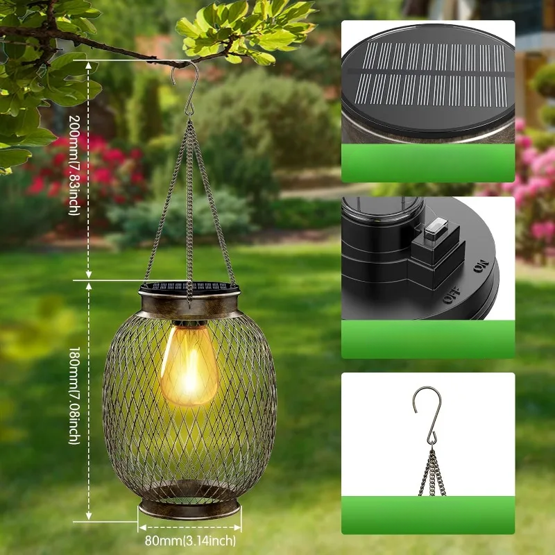 Lumineux – Hanging Solar Lanterns for Stylish Garden Lighting