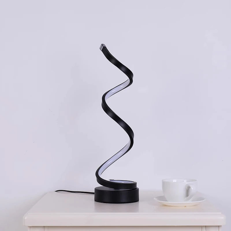 Pura – LED-Tischlampe Spirale Elegante Beleuchtung