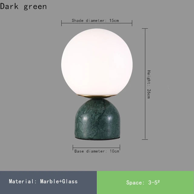 Marblo - Scandinavian table lamp made of marble and glass
