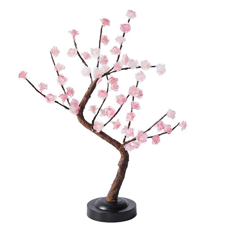 Bonsai-Lampe Rosa – LED Tischlampe für stimmungsvolle Dekoration