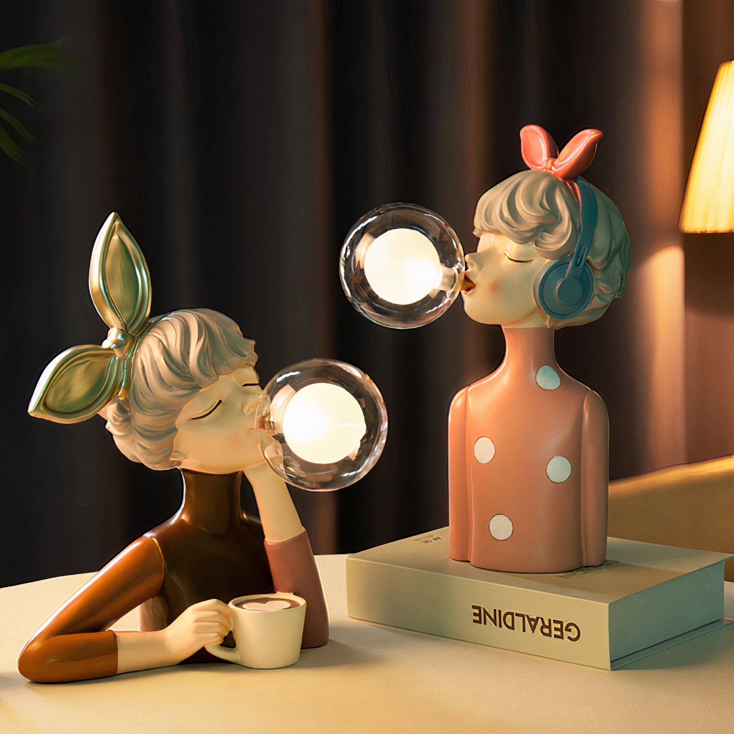 DecoGlam – Table Lamp Artisan Sisters for Stylish Ambiance