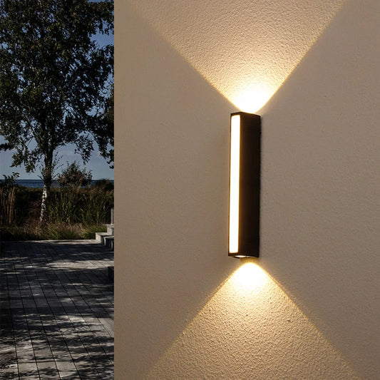 RadianceSure Raffinierte Atmosphäre – LED-Wandlampe für stilvolle Terrassenbeleuchtung