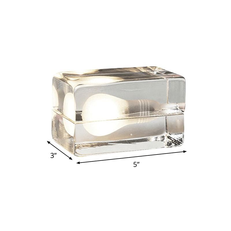 BrightCube – Tischlampe Mit Klarem Glaswürfel Für Modernes Ambiente