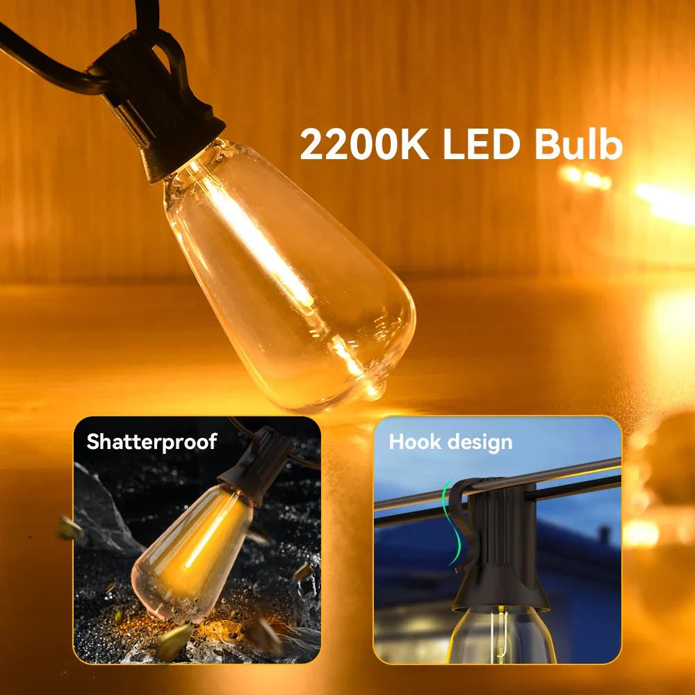 LumiRain – LED-Lichterkette Outdoor für Bezaubernde Weihnachtsbeleuchtung Außen