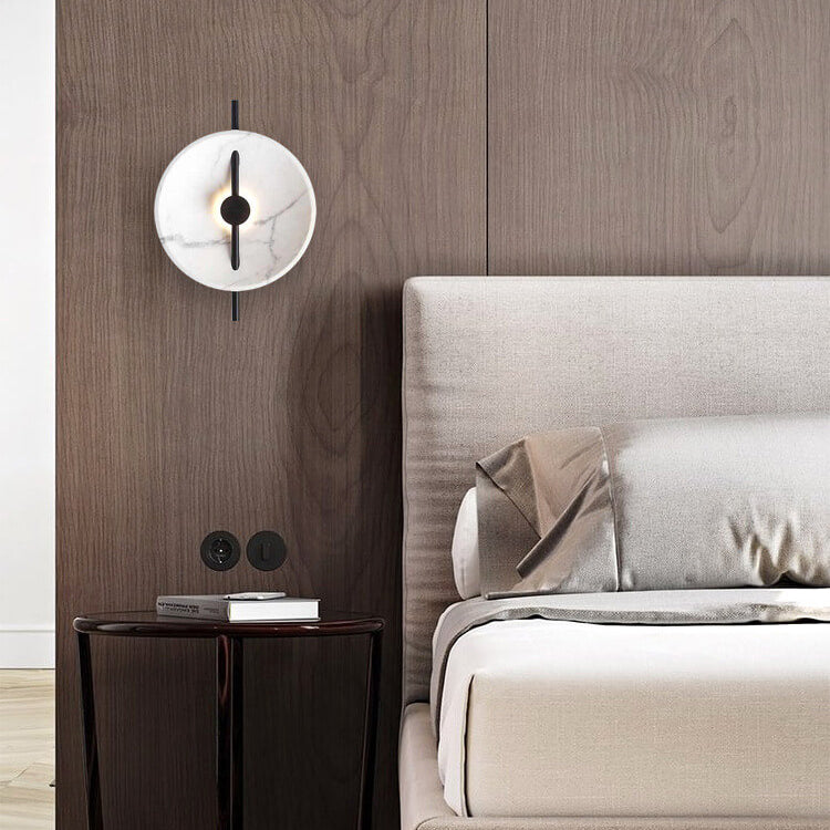 LumiSphere – LED wall lamp made of resin and marble for modern living