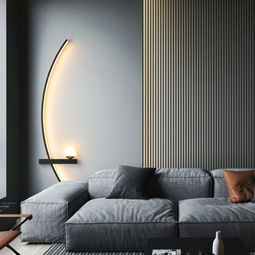 Lumosphere – Minimalist LED Wall Lamp in Black or Gold for Elegant Ambiance