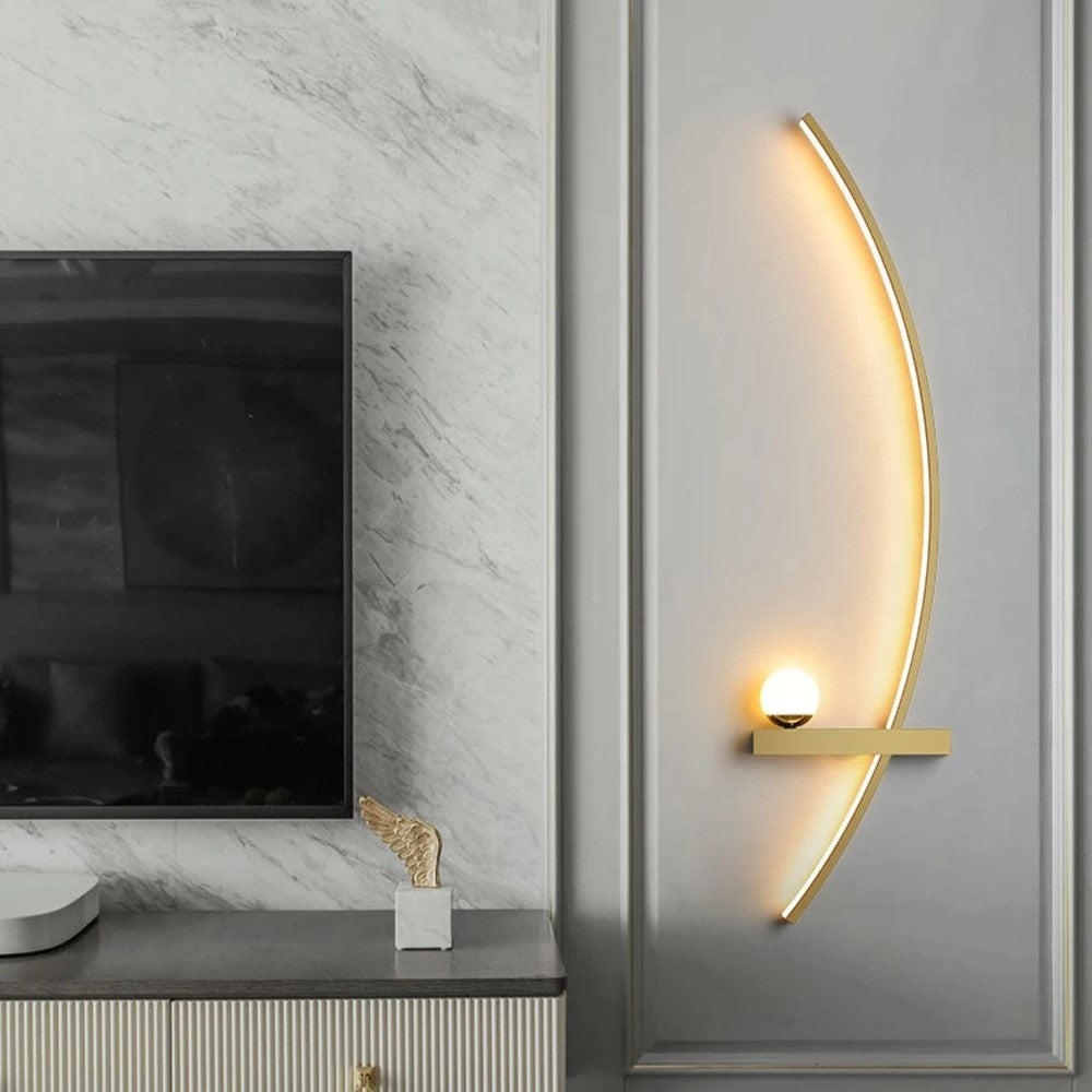 Lumosphere – Minimalist LED Wall Lamp in Black or Gold for Elegant Ambiance