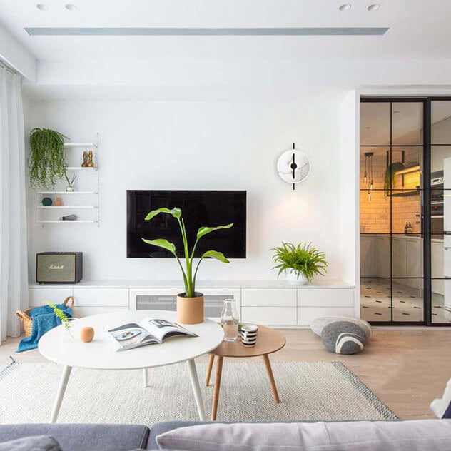 LumiSphere – LED wall lamp made of resin and marble for modern living