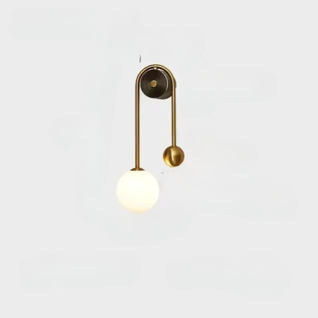 LumiHalo – Minimalist golden wall lamp for elegance
