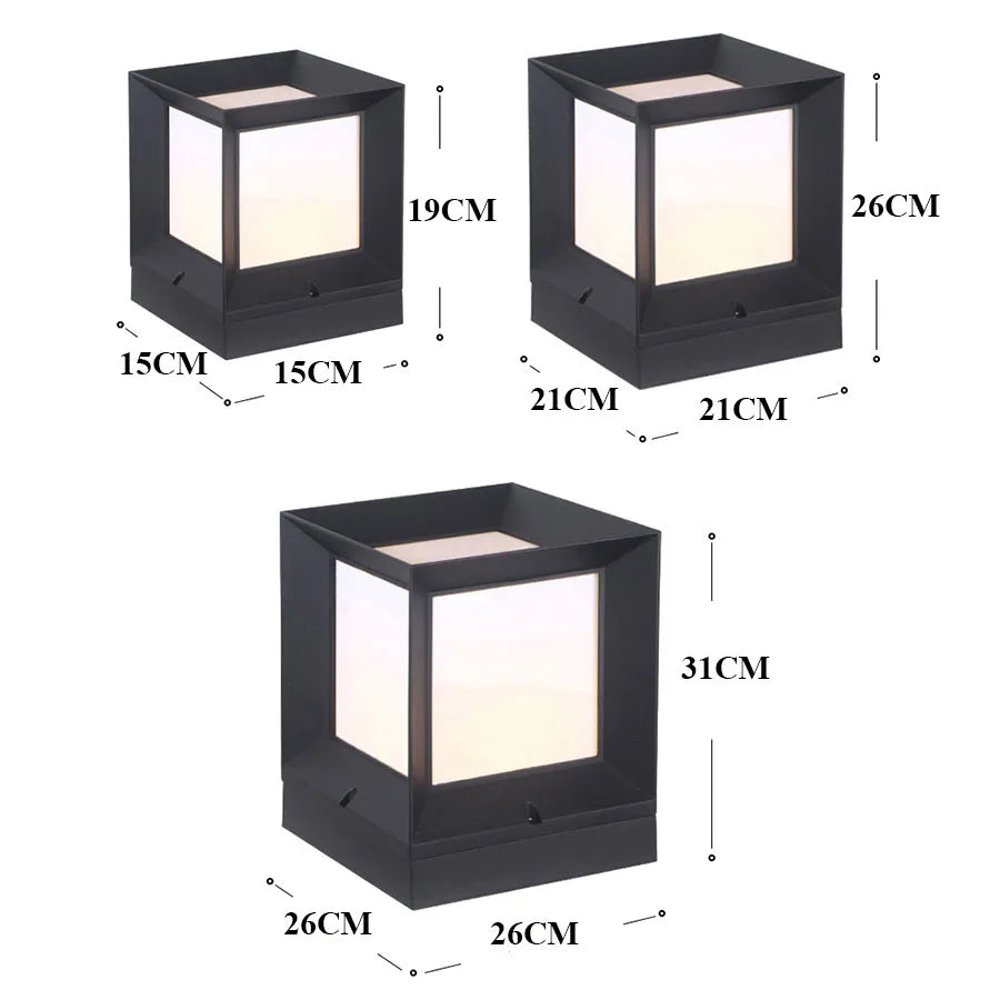 GeoGlimmer – Cube Table Lamp for Stylish Outdoor Lighting