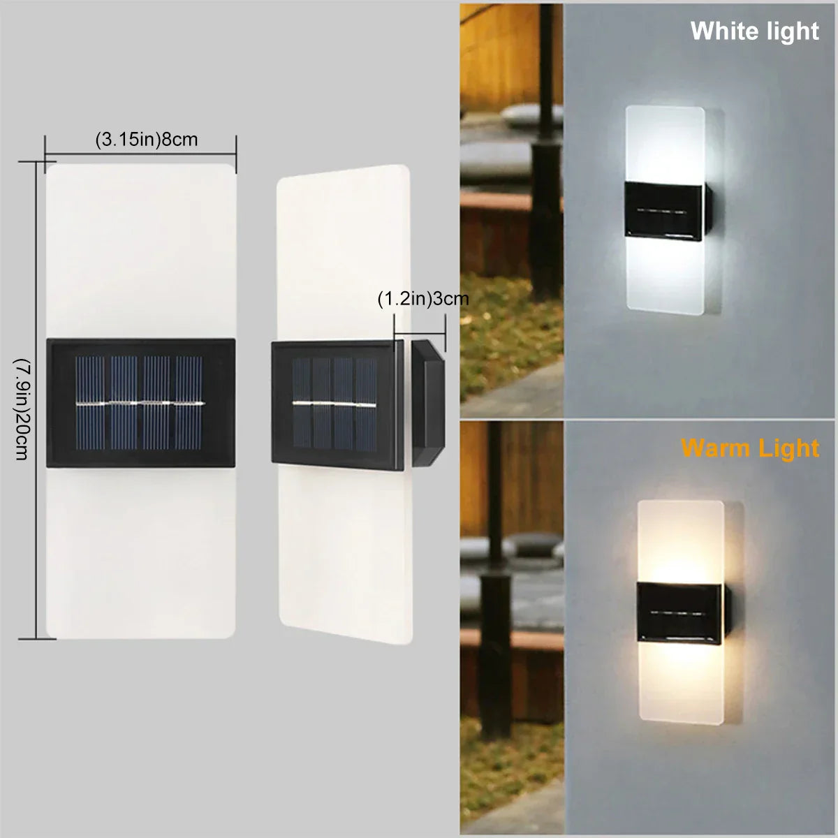 AuroraSolar – Solar Wandleuchte Außen für Nachhaltige Beleuchtung mit Modernem Design