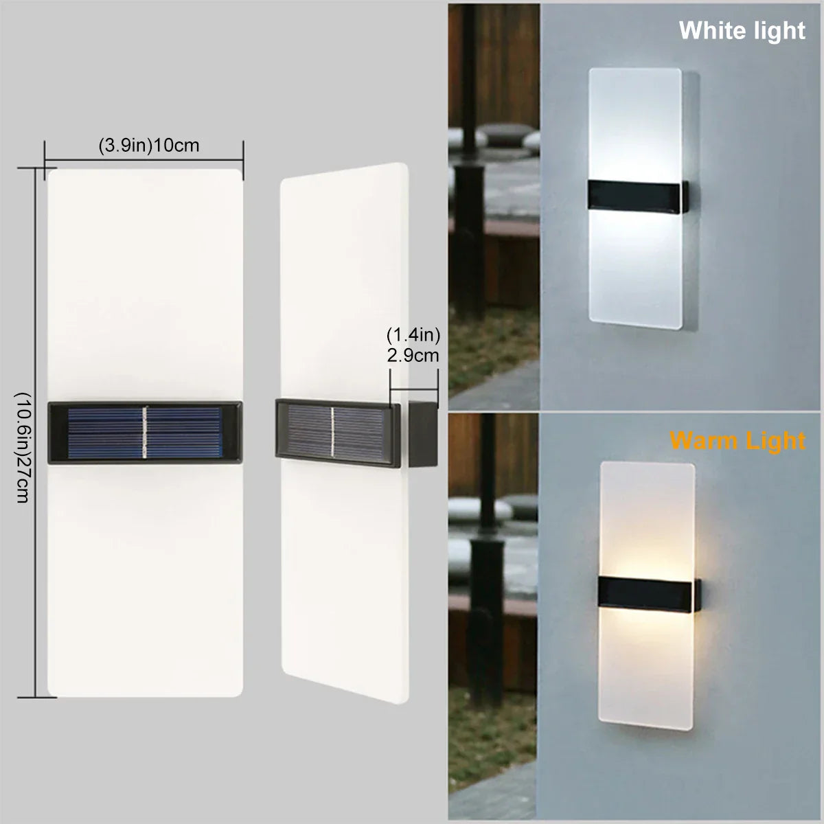 AuroraSolar – Solar Wandleuchte Außen für Nachhaltige Beleuchtung mit Modernem Design