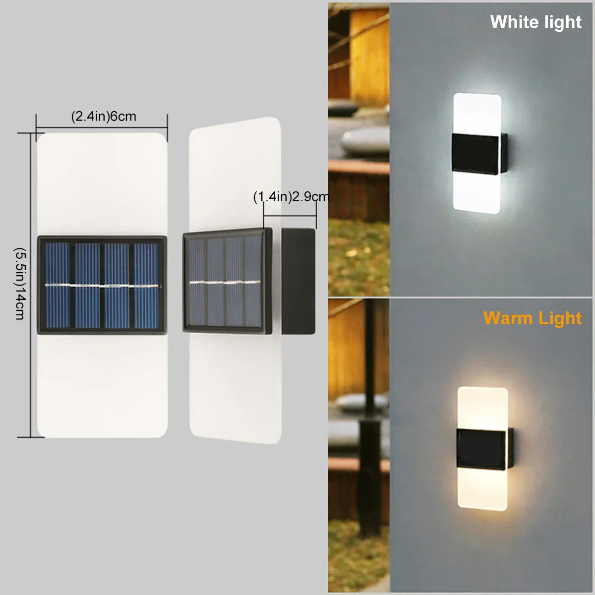 AuroraSolar – Solar Wandleuchte Außen für Nachhaltige Beleuchtung mit Modernem Design