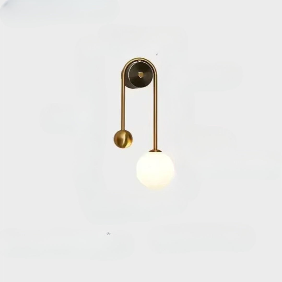 LumiHalo – Minimalist golden wall lamp for elegance