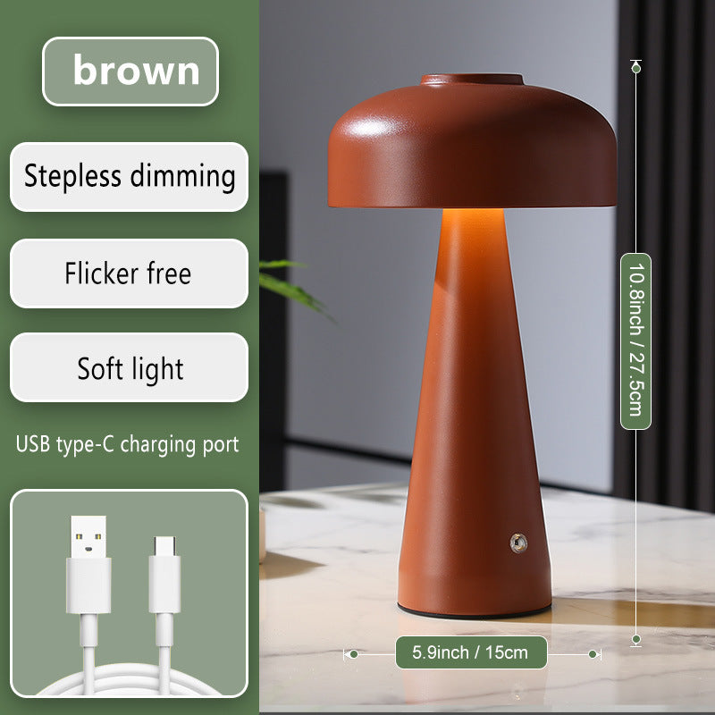 Mushroom Charging Lamp Schlafzimmer Nachttischlampe