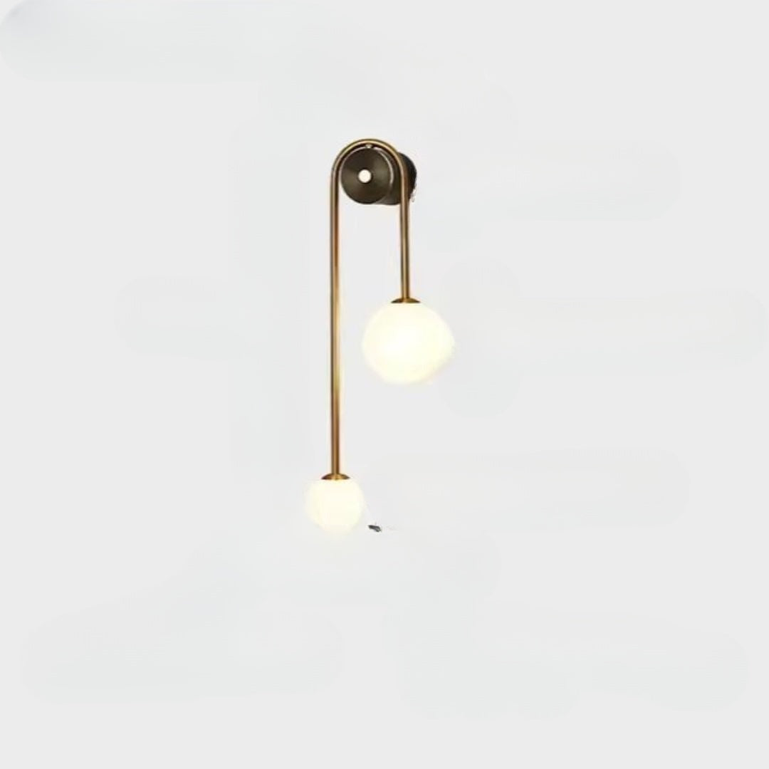 LumiHalo – Minimalist golden wall lamp for elegance