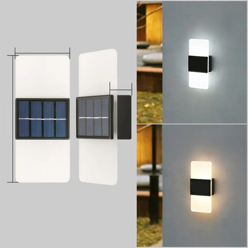 EclatSolaire – Solar-powered wall lamp for outdoor areas