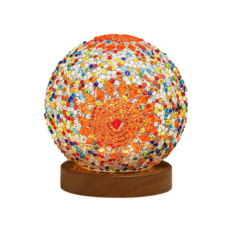 GlowNest – Spherical LED Table Lamp with Mosaic Design for Atmospheric Lighting