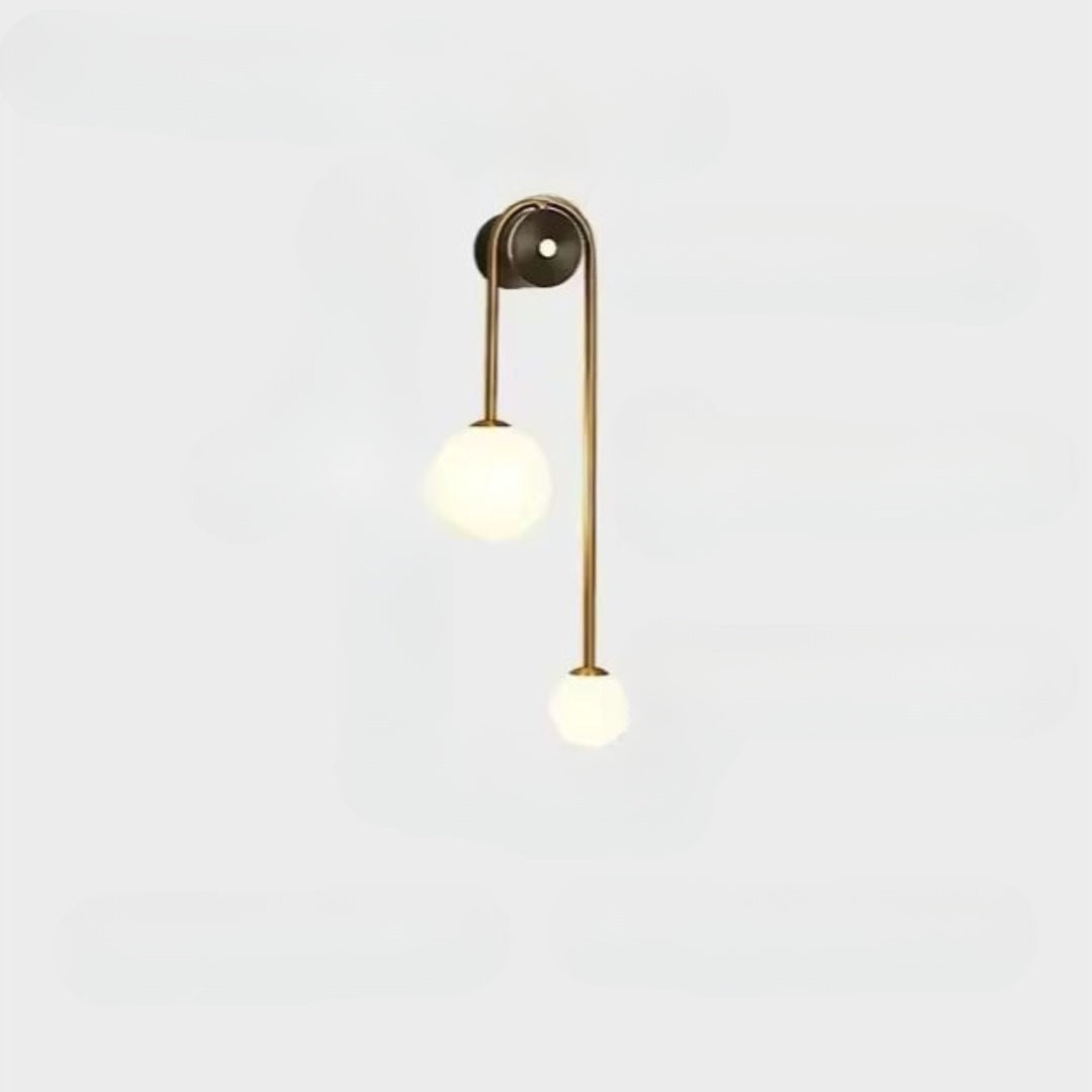 LumiHalo – Minimalist golden wall lamp for elegance