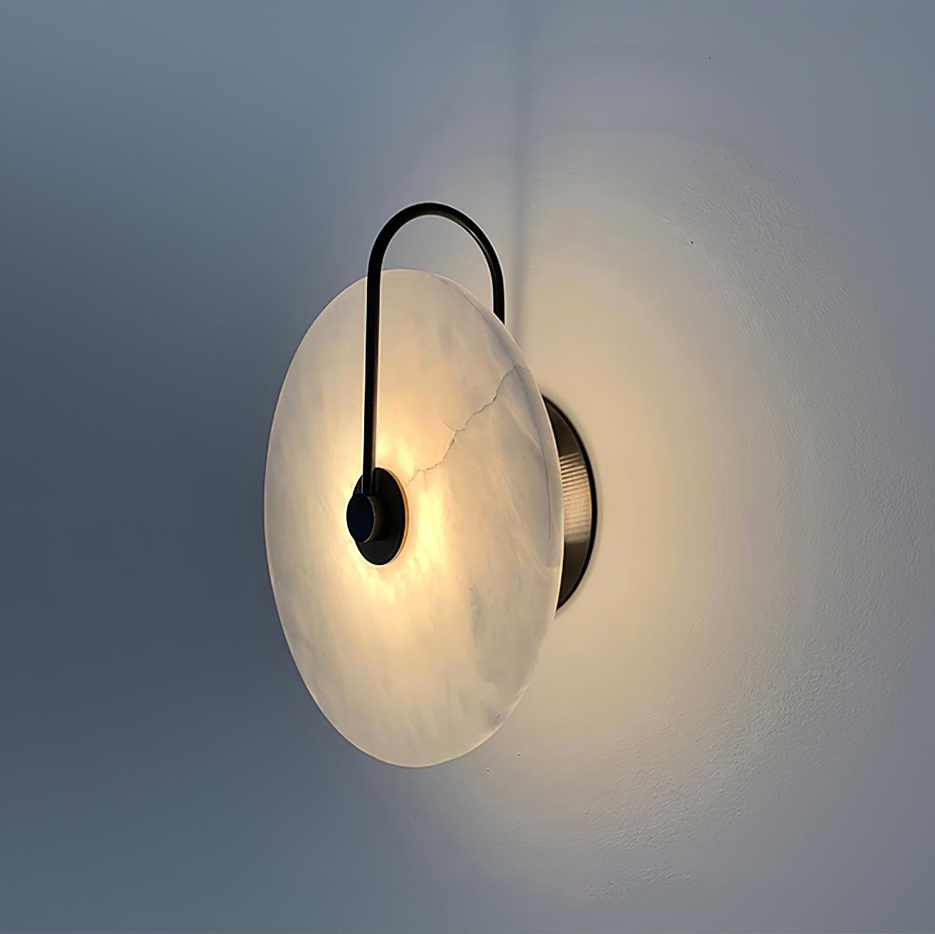 Alina – LED Wandleuchte Innen Alabaster für Elegante Beleuchtung in Flur, Schlafzimmer und Wohnzimmer