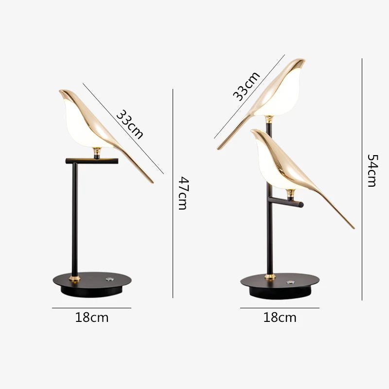 AvianGlow – Table lamp with bird motif for atmospheric lighting