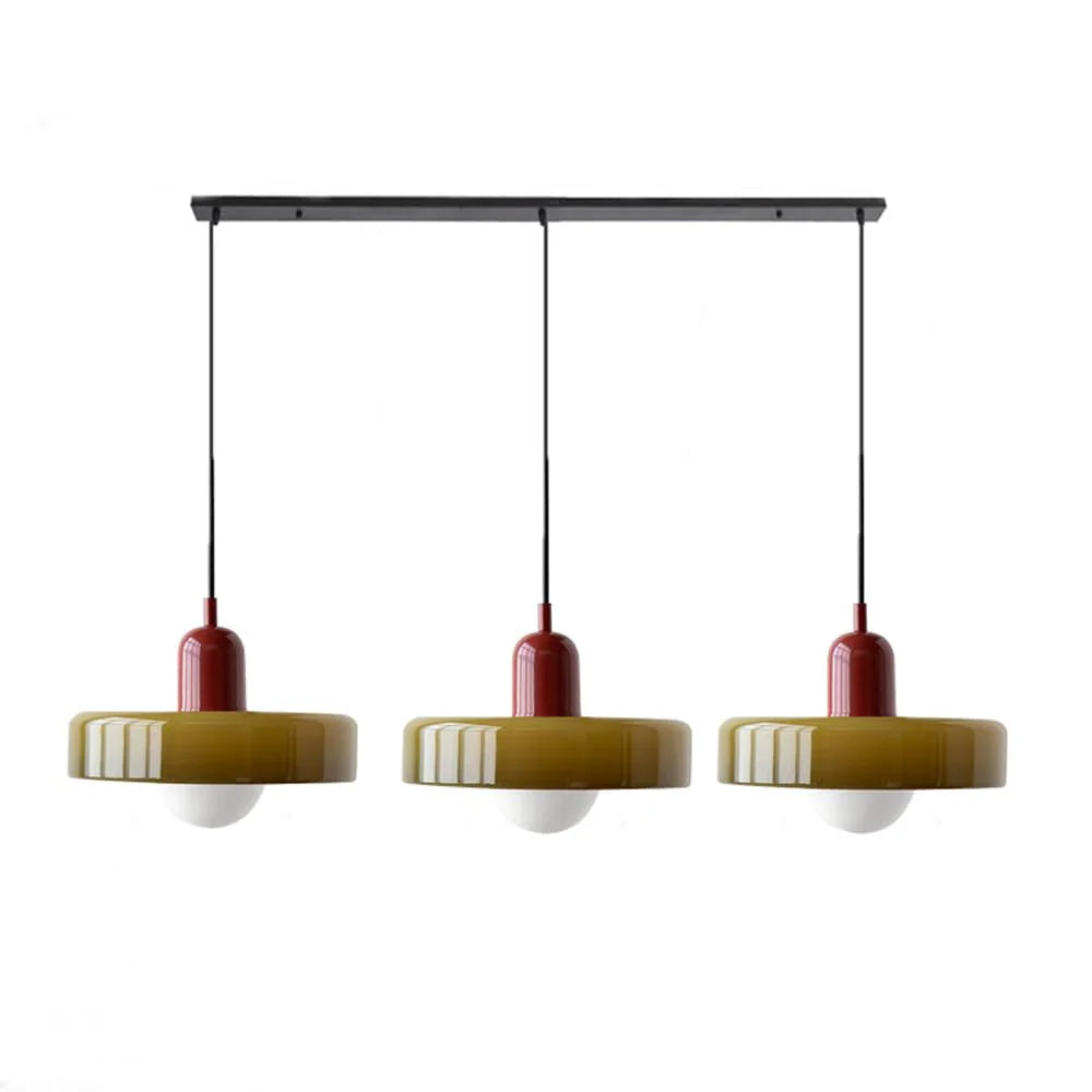 Bauva - Bauhaus Pendelleuchte aus farbigem Glas – Elegantes Design für jeden Raum