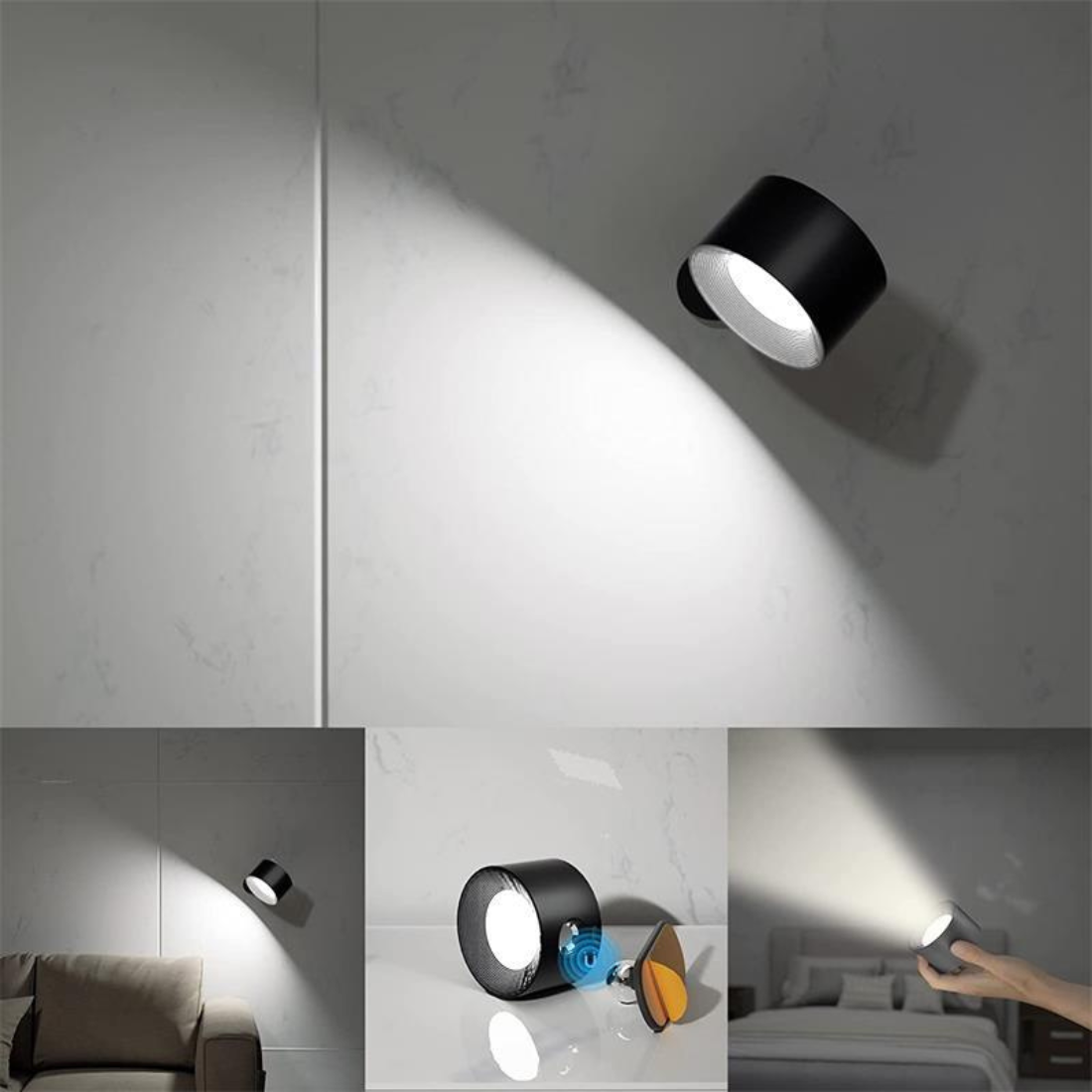 FlexiLamp – Wireless LED Wall Light 360° for Indoor and Outdoor Lighting