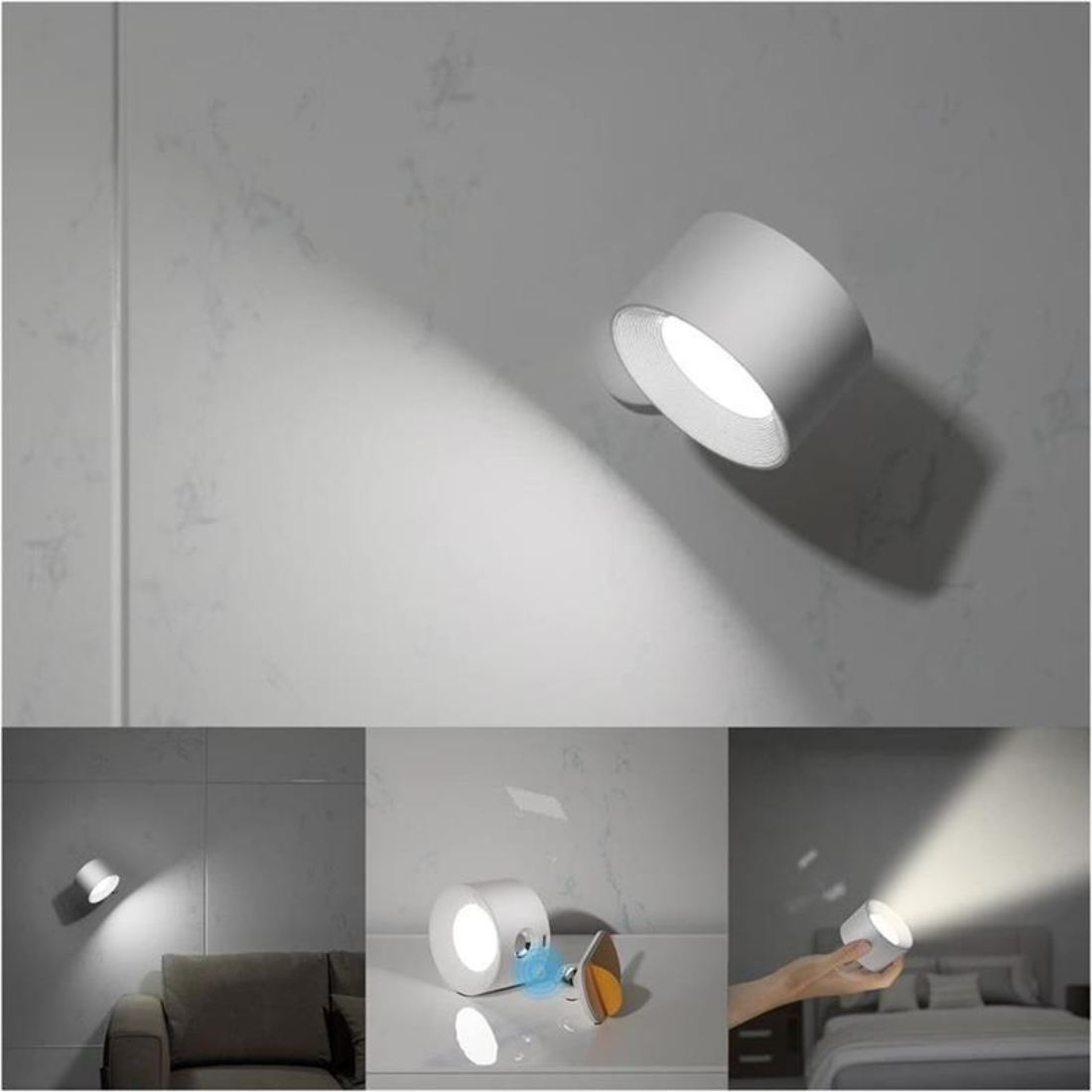 FlexiLamp – Wireless LED Wall Light 360° for Indoor and Outdoor Lighting