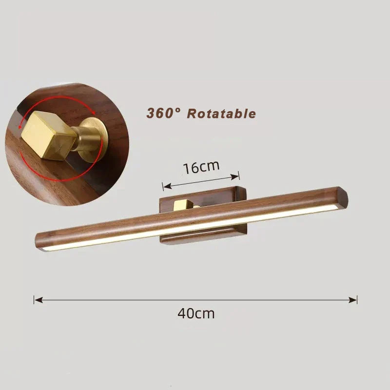 LumiMystic – Wall lamp made of black walnut wood with natural style