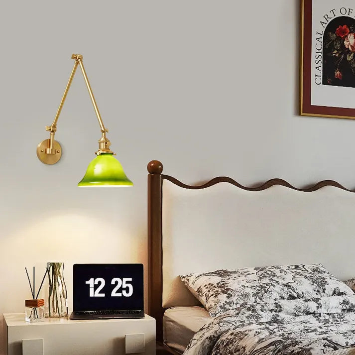 RetroVerde – Wandleuchte mit drehbarem Arm für vielseitige Beleuchtung