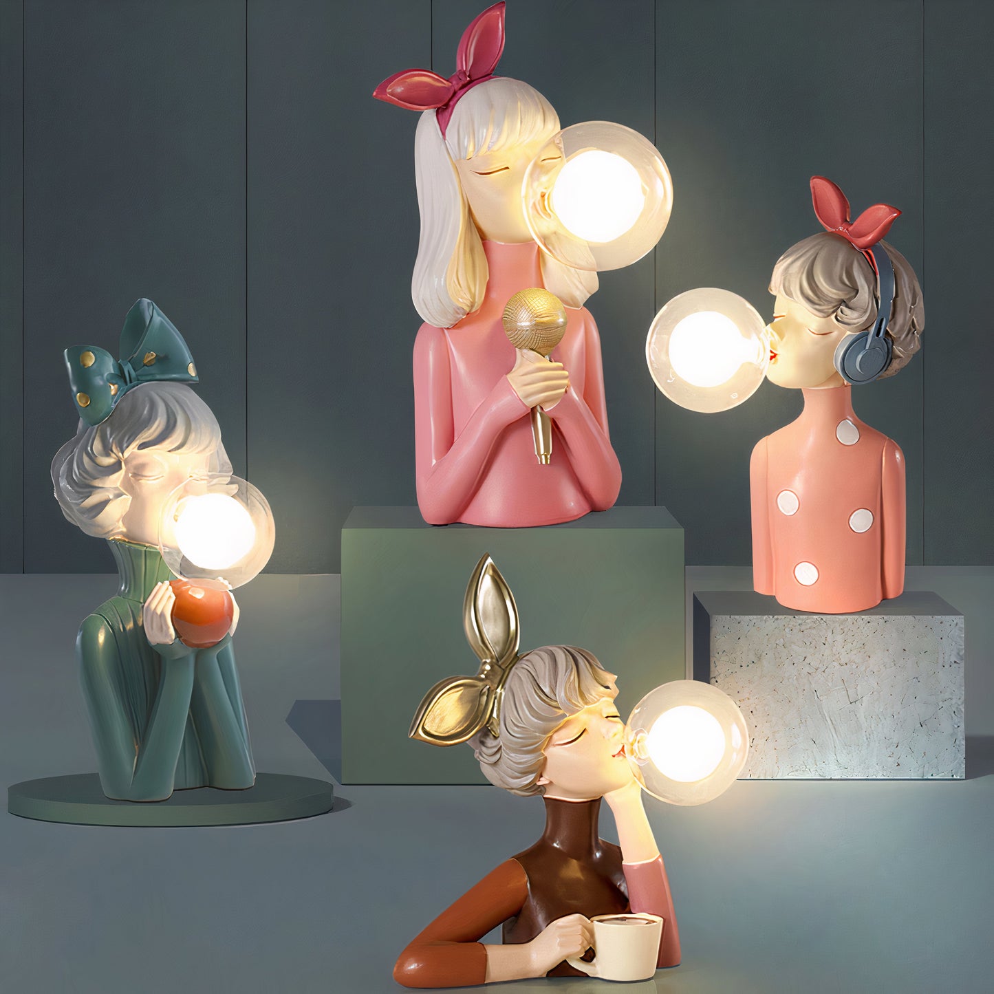 DecoGlam – Table Lamp Artisan Sisters for Stylish Ambiance