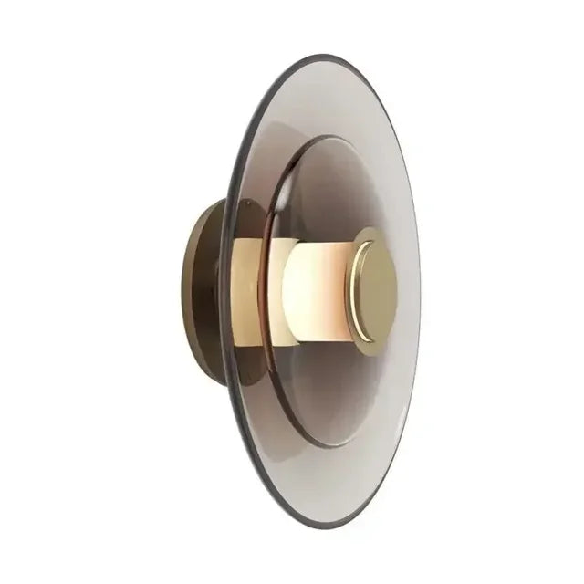 Glamour – Indoor Wall Light with Amber Disc for Elegant Atmosphere