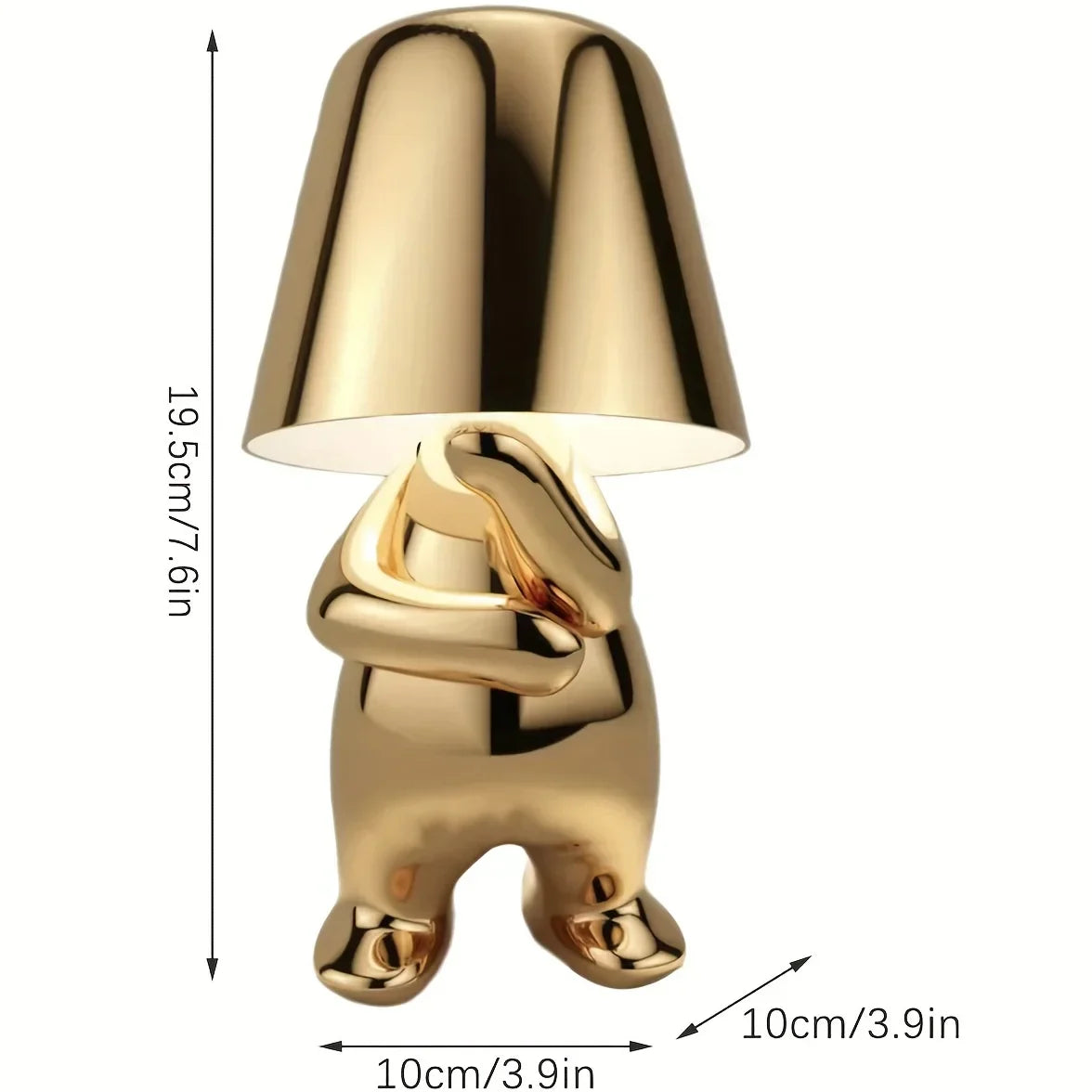 GoldenGrace – Goldene Statue Tischlampe Elegantes Design