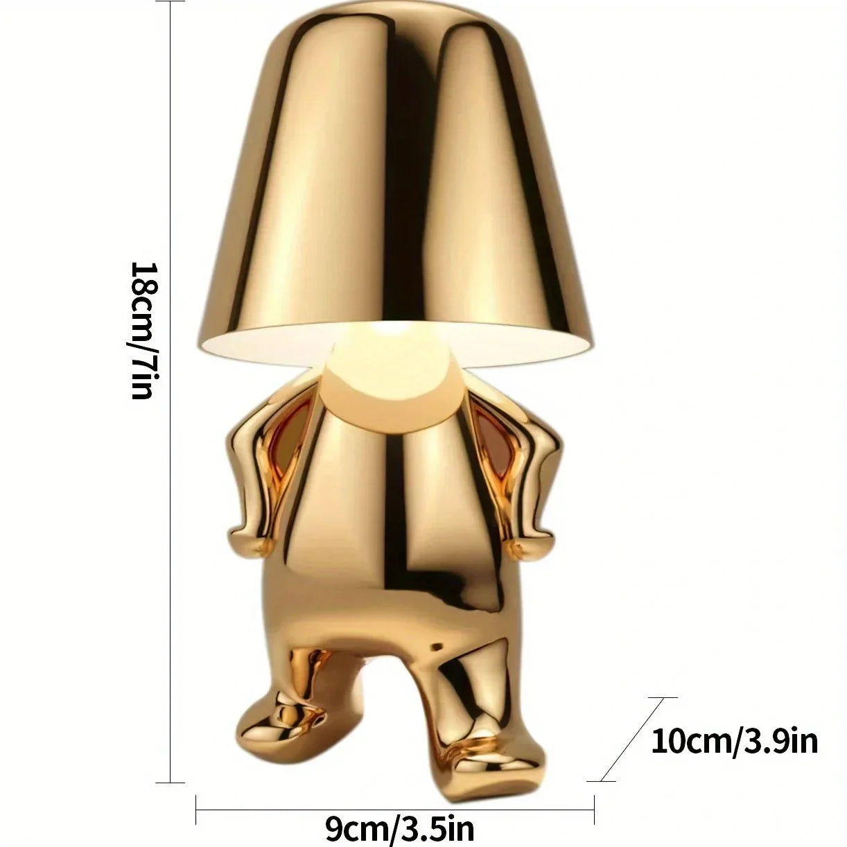 GoldenGrace – Goldene Statue Tischlampe Elegantes Design