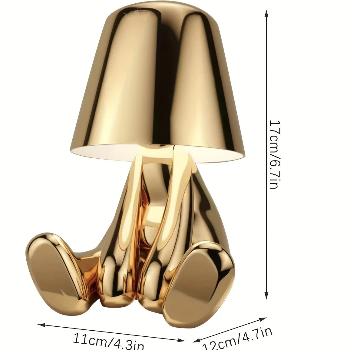 GoldenGrace – Goldene Statue Tischlampe Elegantes Design