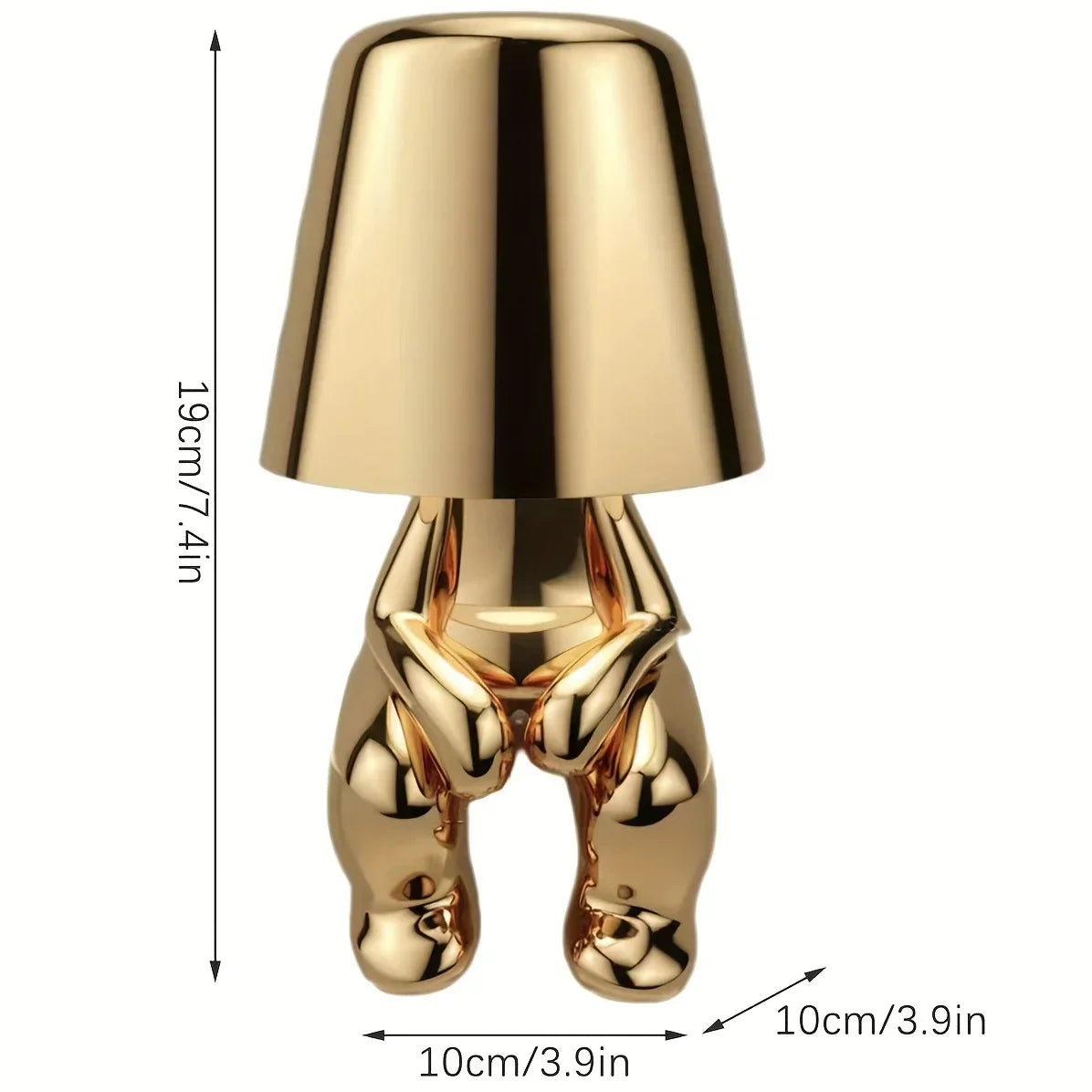 GoldenGrace – Goldene Statue Tischlampe Elegantes Design