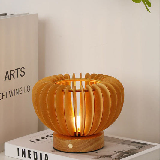 GourdLume – Table lamp made of wood Cozy lighting
