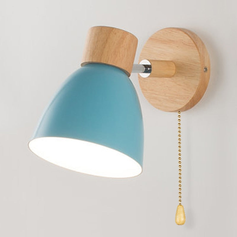 Yadiel – Skandinavische Holz Hängende Wandlampe für Elegante Beleuchtung