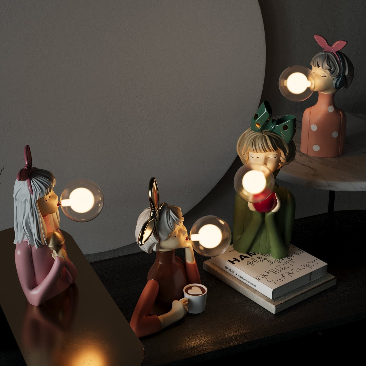 DecoGlam – Table Lamp Artisan Sisters for Stylish Ambiance