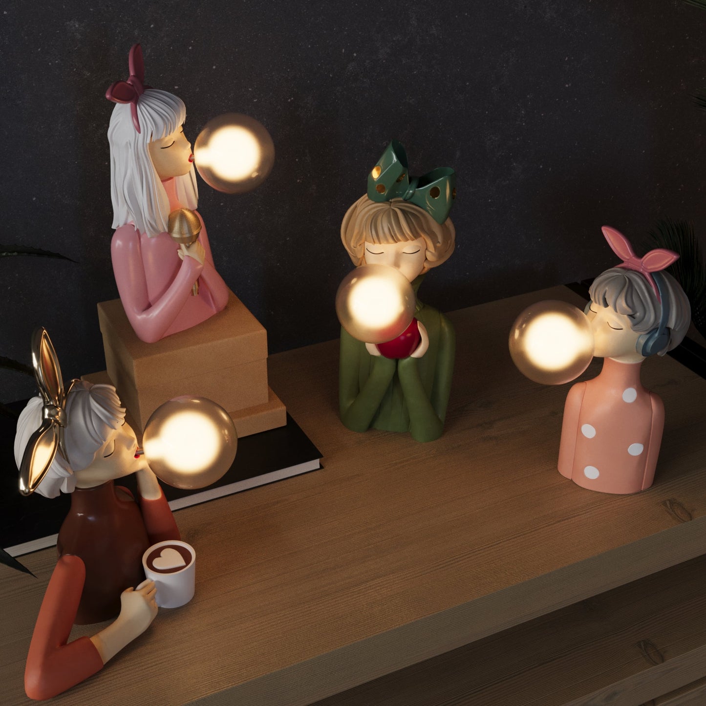 DecoGlam – Table Lamp Artisan Sisters for Stylish Ambiance