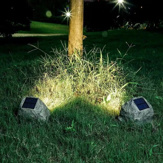 Rocky – Outdoor Solar Light Stone Design for Garden Lighting