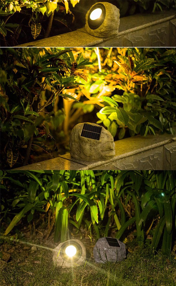 Rocky – Outdoor Solar Light Stone Design for Garden Lighting