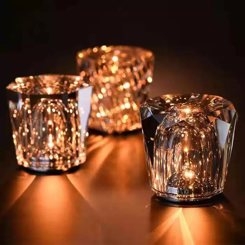 LumiGlimmer – Crystal Lamp Elegant Lighting Solution