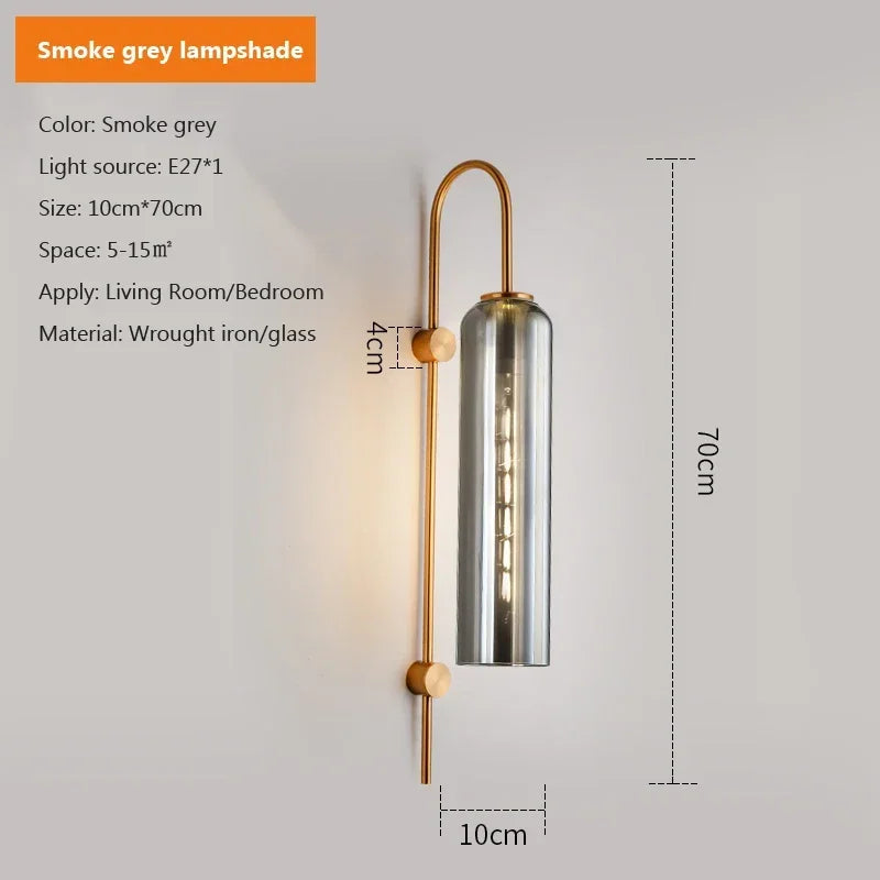 LuxeGlass – Indoor Wall Light with Modern Design and Dimming Function for Stylish Lighting