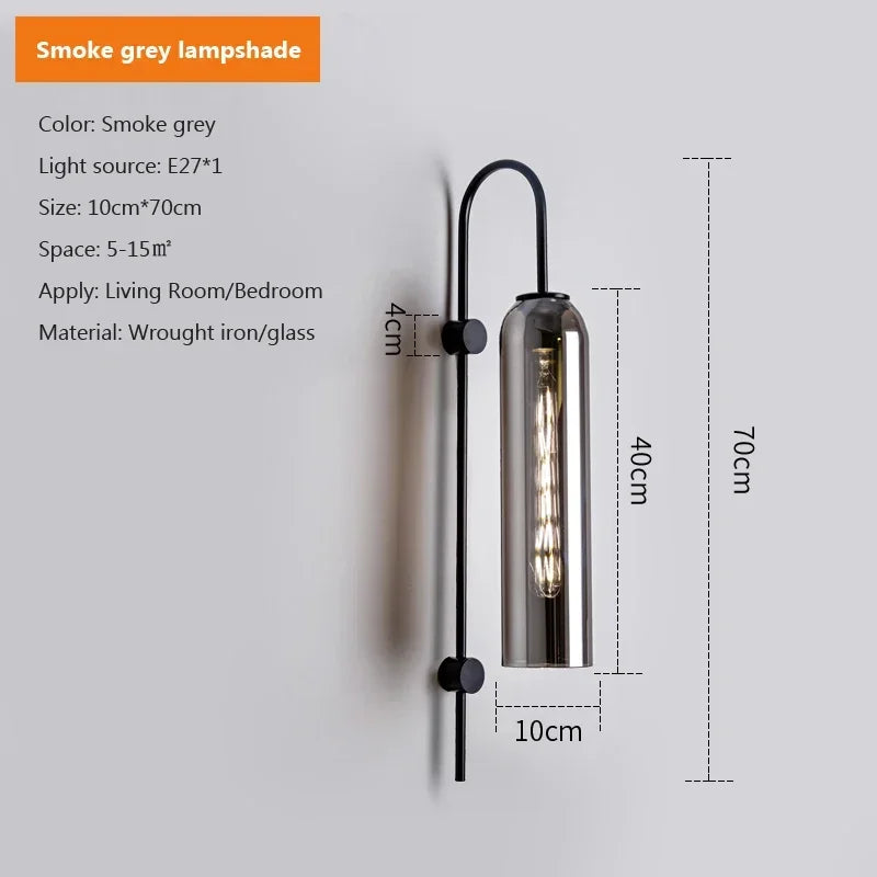 LuxeGlass – Indoor Wall Light with Modern Design and Dimming Function for Stylish Lighting