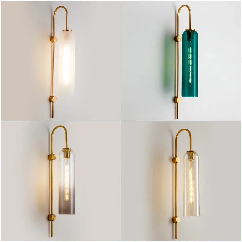 LuxeGlass – Indoor Wall Light with Modern Design and Dimming Function for Stylish Lighting