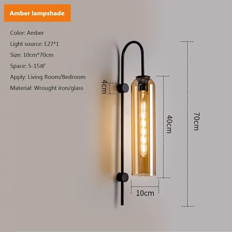 LuxeGlass – Indoor Wall Light with Modern Design and Dimming Function for Stylish Lighting