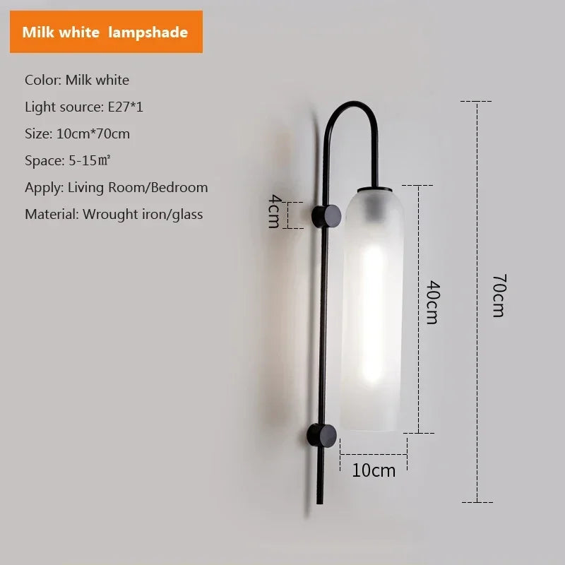 LuxeGlass – Indoor Wall Light with Modern Design and Dimming Function for Stylish Lighting