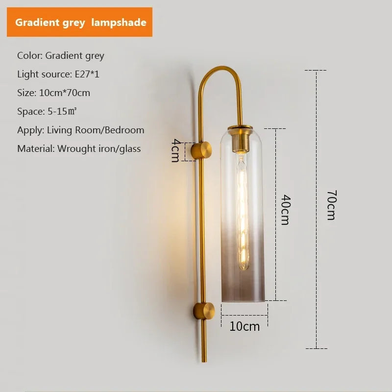 LuxeGlass – Indoor Wall Light with Modern Design and Dimming Function for Stylish Lighting